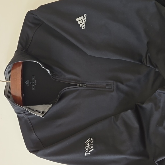 MEN'S ADIDAS BLACK GOLF QUARTER ZIP PULLOVER SZ M - Picture 4 of 9